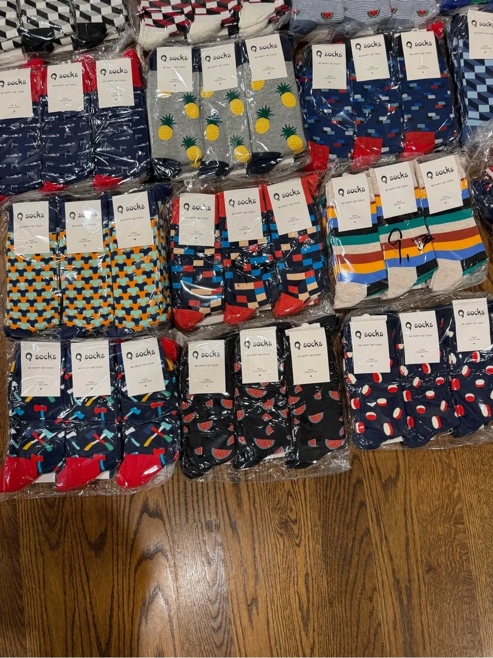 Happy Socks Men's Patterned Crew Socks - Assorted Colors